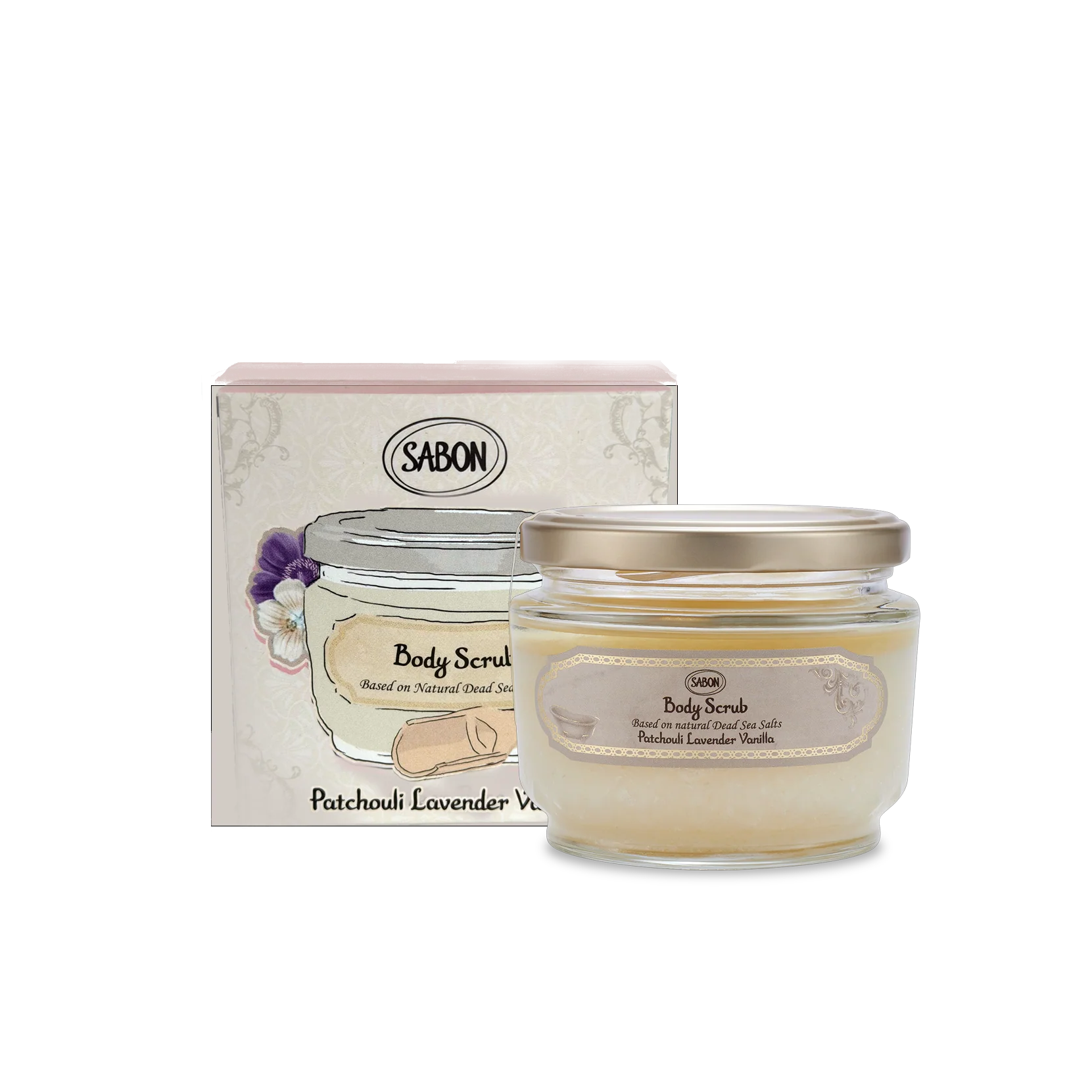 Body Scrub Patchouli Lavender Vanilla 320g in Box