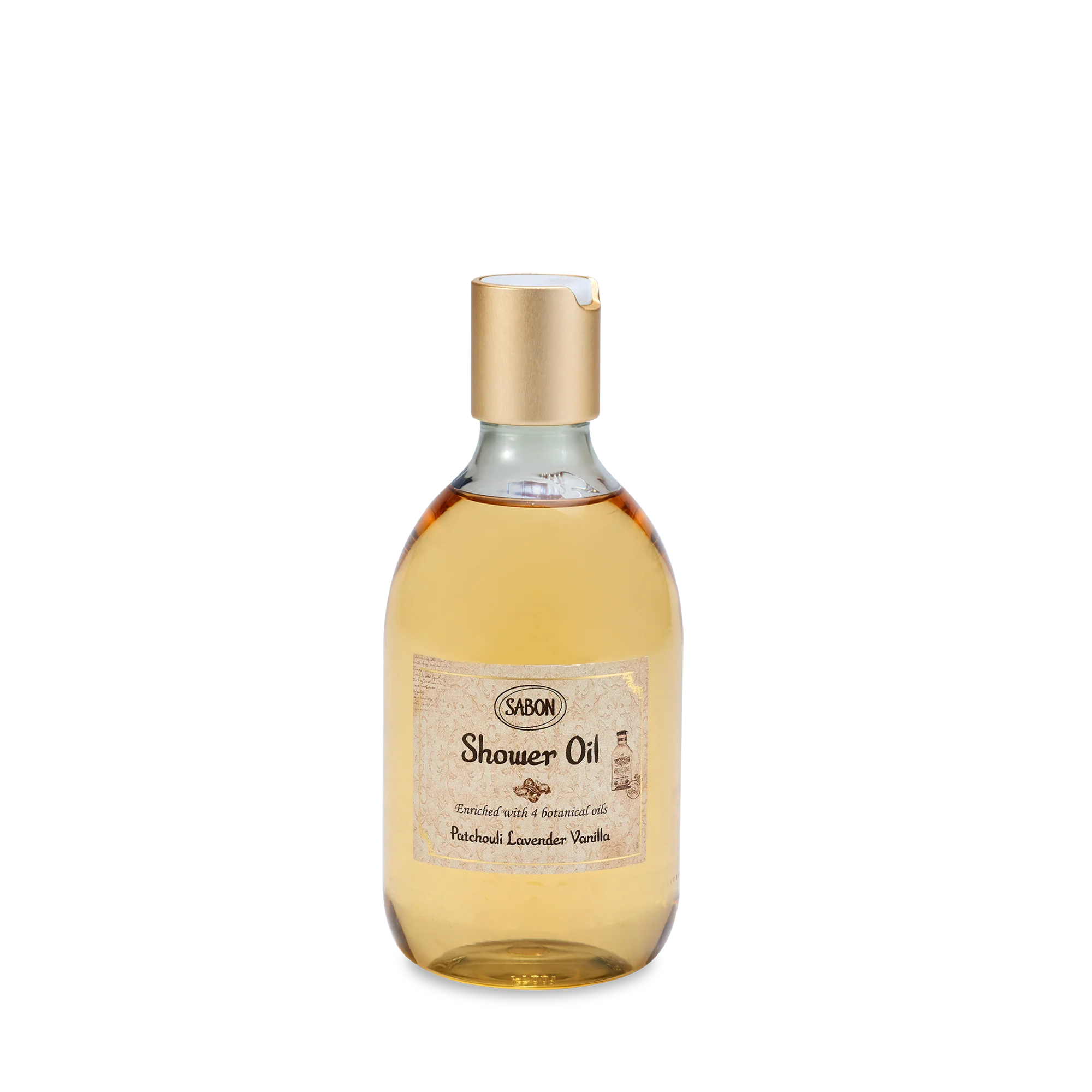 Shower Oil Patchouli Lavender Vanilla 10.5 oz (300mL)