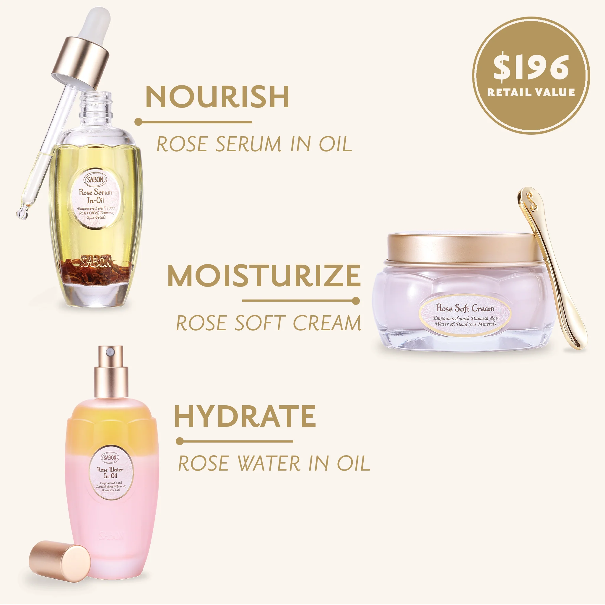 Rose Dew Trio Gift Set