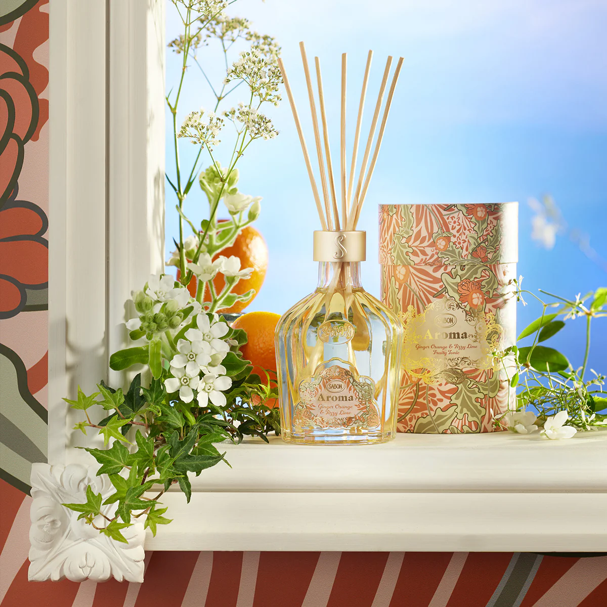 Aroma Reed Diffuser Ginger Orange & Fizzy Lime 8.3oz (245mL)