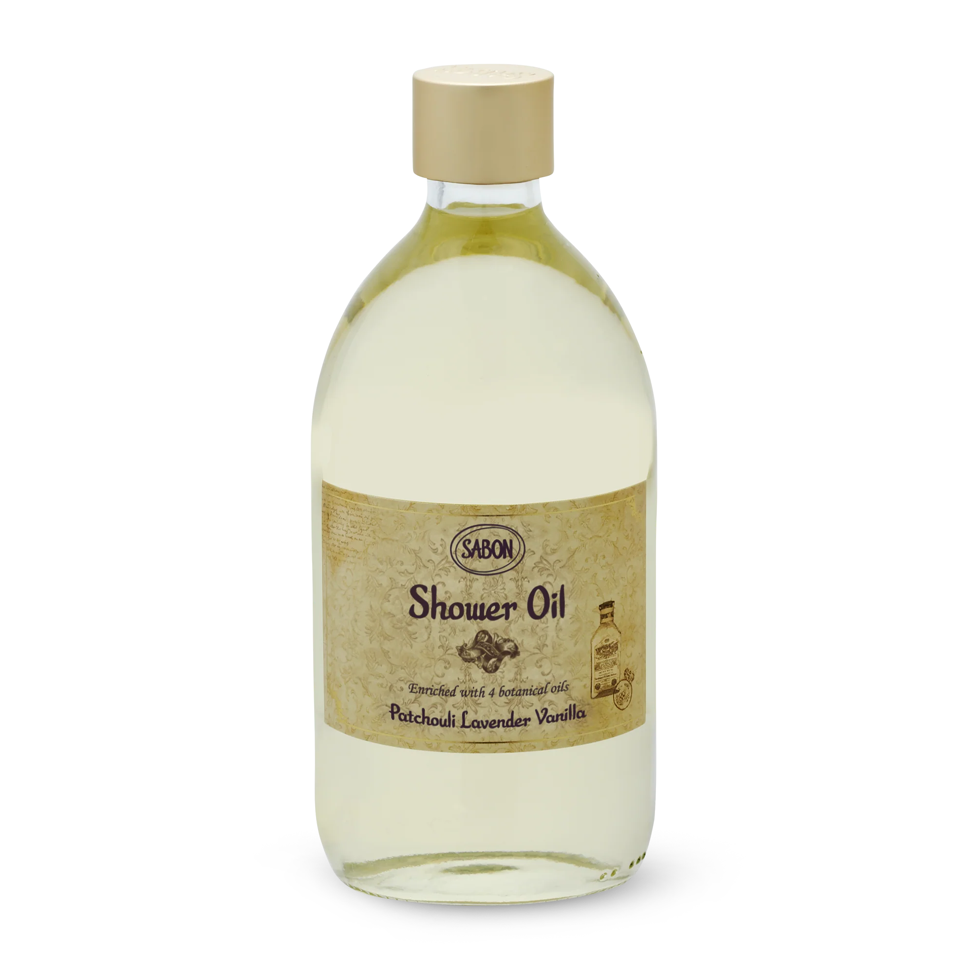 Shower Oil Patchouli Lavender Vanilla 17.5 oz (500mL)
